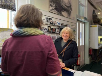Trustee Ann Marwick at Stromness Museum
